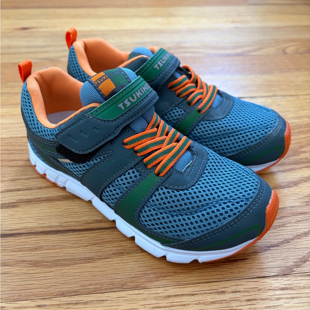 Tsukihoshi Kids Blue and Orange Sneakers